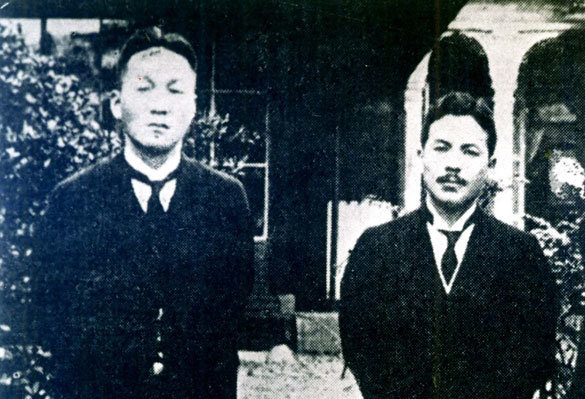 1925년경 동경에서 송진우(왼쪽)와 김성수