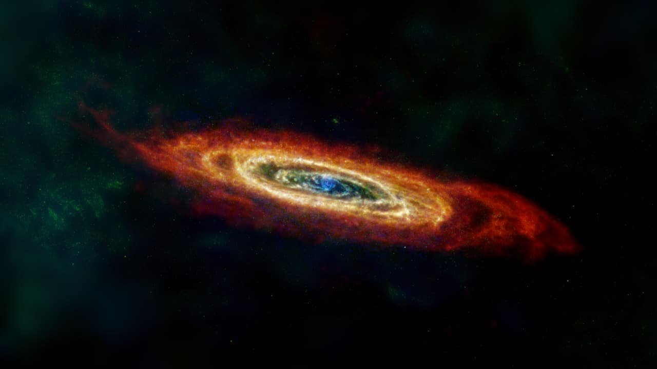 적외선으로 찍은 안드로메다 은하