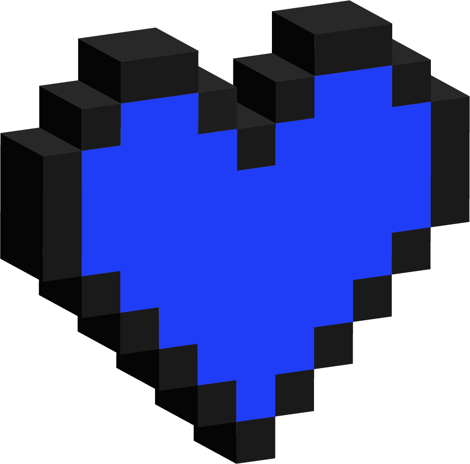 Voxel Blue Heart